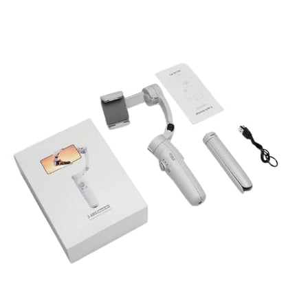 Amya Nature M1 3-Axis Smartphone Gimbal Stabilizer | Bluetooth, 180° Rotation, Magnetic Fill Light & Tripod Support for Vlogging & Video Shooting.